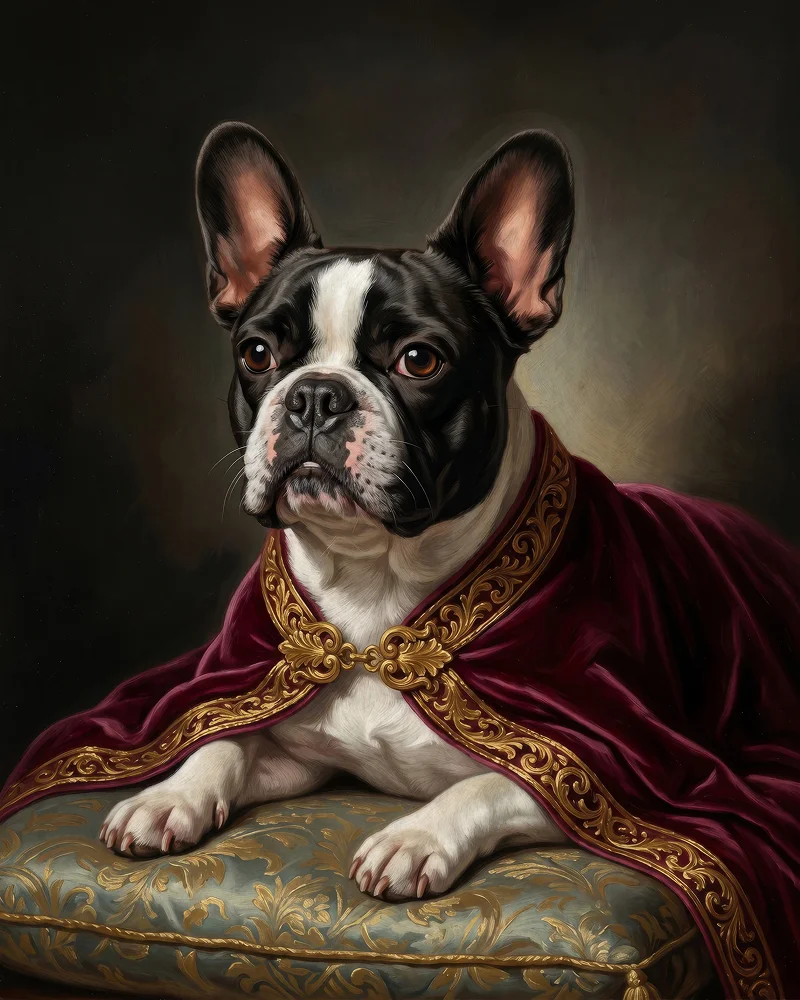 Royal pet portrait example