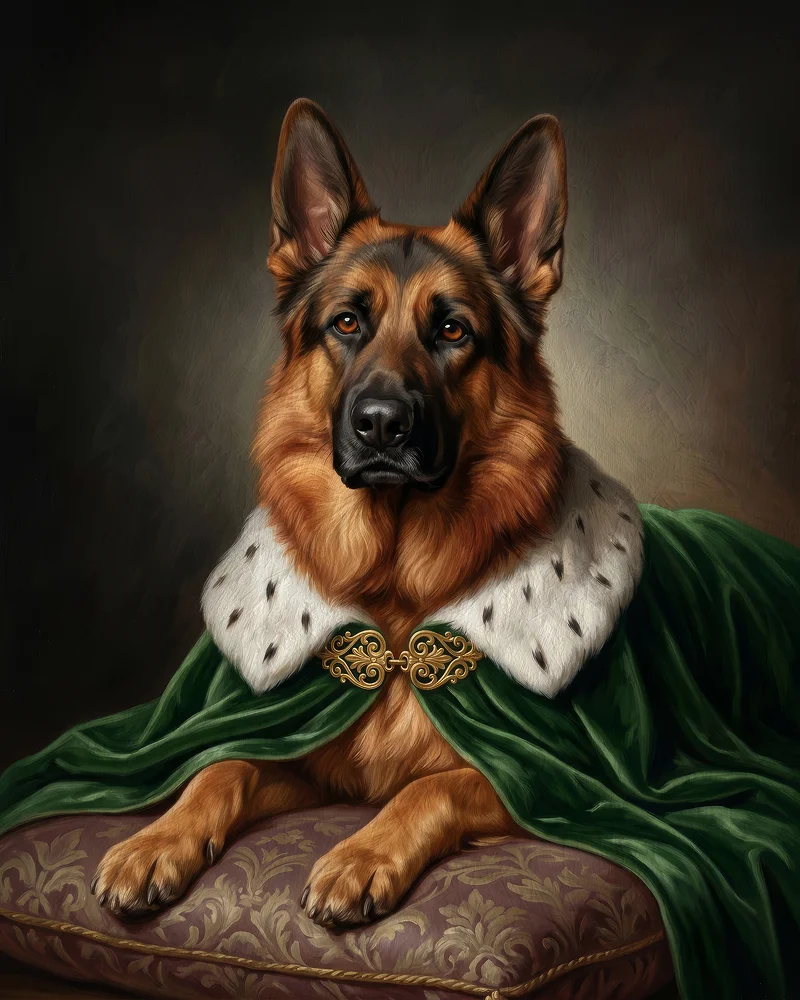 Royal pet portrait example