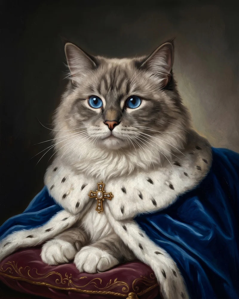 Royal pet portrait example