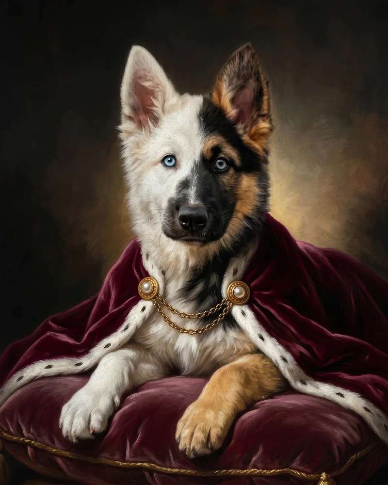 Royal pet portrait example