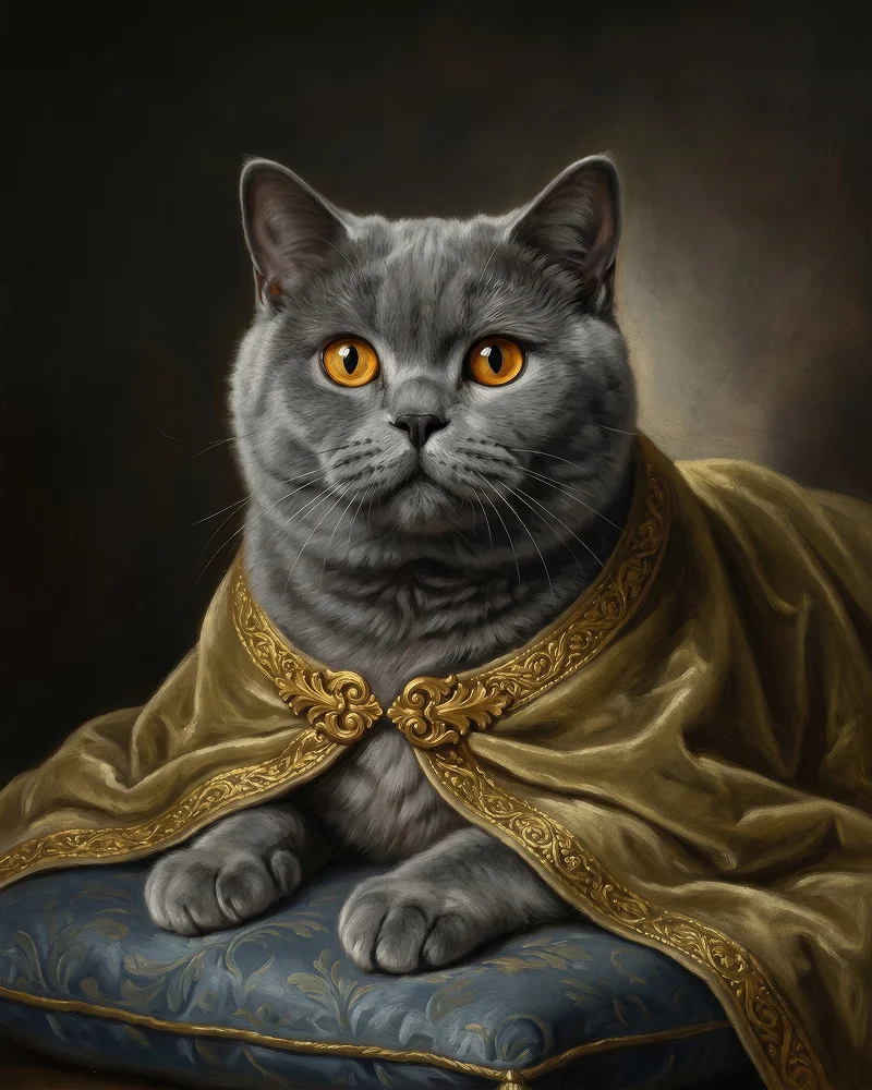 Royal pet portrait example