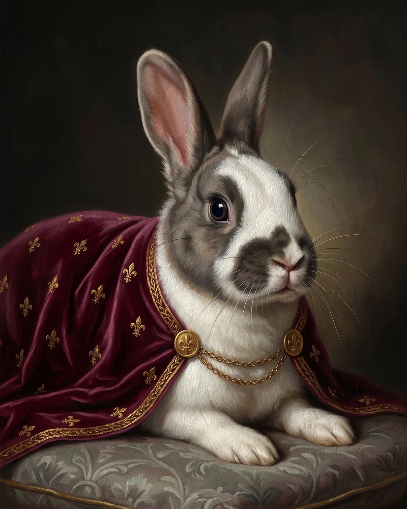 Royal pet portrait example